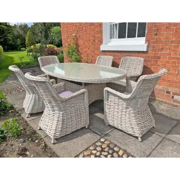 Fiji Oval 6 Chair Set  - 3