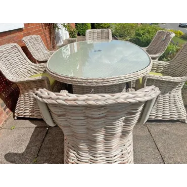 Fiji Oval 6 Chair Set