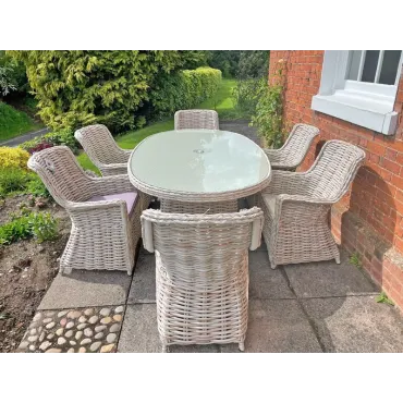 Fiji Oval 6 Chair Set  - 6