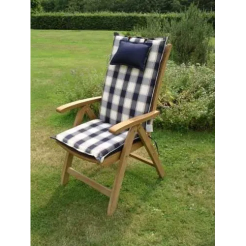 Recliner outdoor cushion - bluecheq