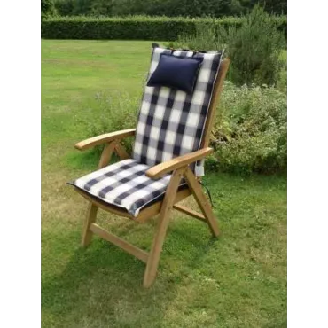 Recliner outdoor cushion - bluecheq