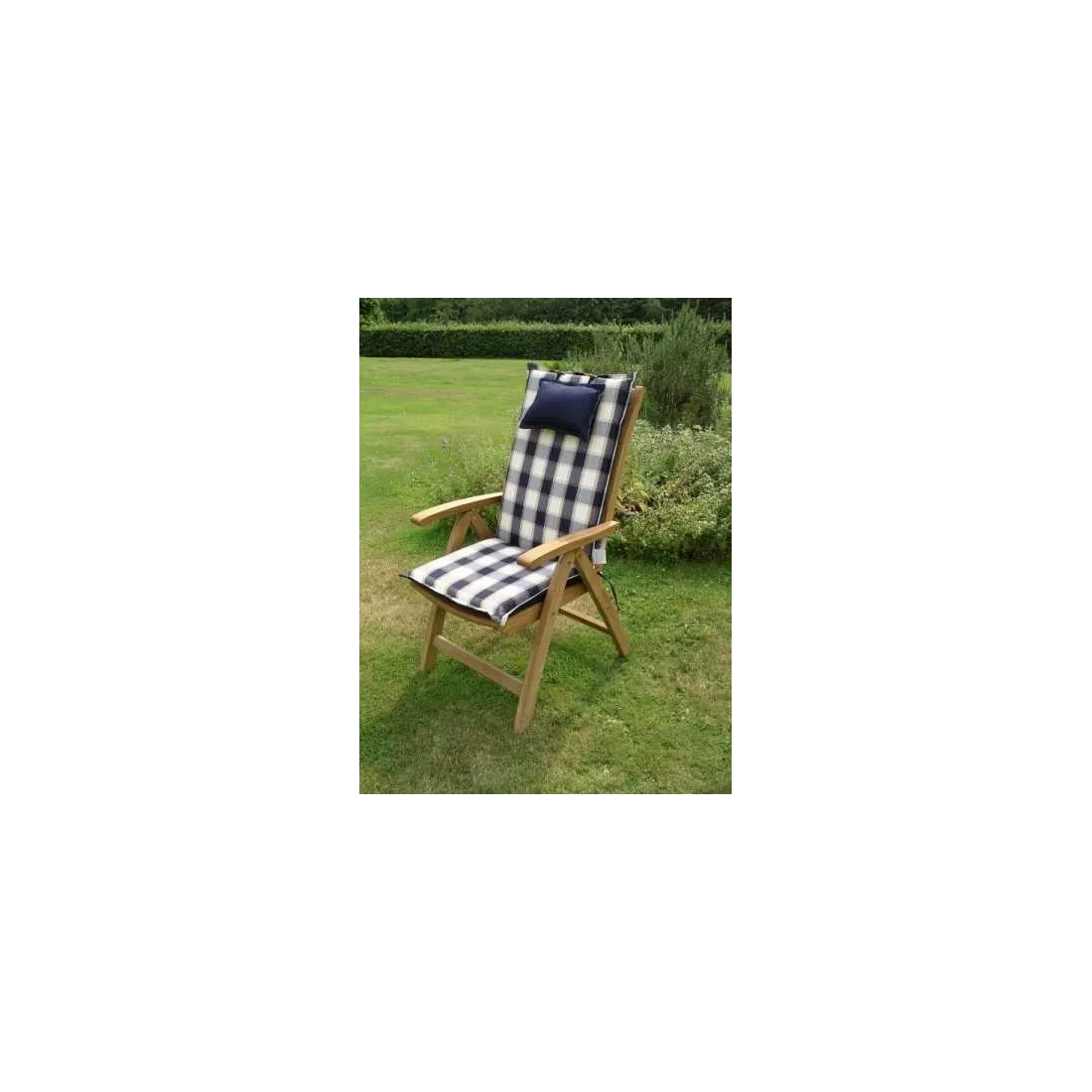 Recliner outdoor cushion - bluecheq