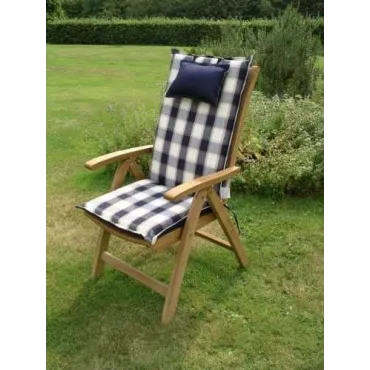Recliner outdoor cushion - bluecheq