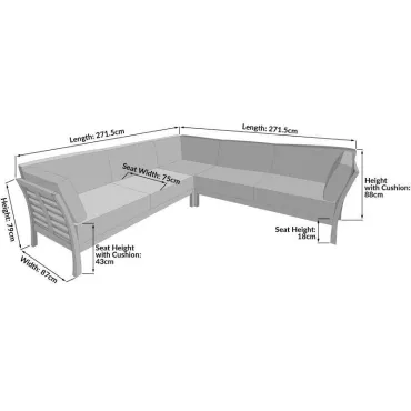 Paris Teak Corner Unit - Certified Teak