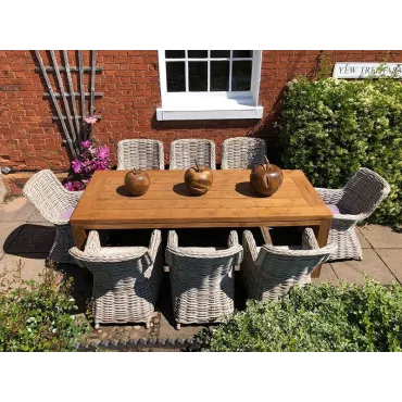 Fiji 8 Chair Rectangular Dining Set Fiji 8 Chair Rectangular Dining Set
