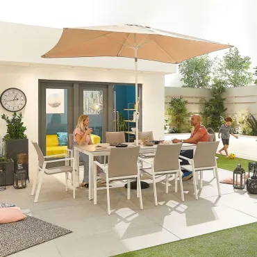 Roma 8 Seat Dining Set - 2m x 1m Rectangular Table Roma 8 Seat Dining Set - 2m x 1m Rectangular Table