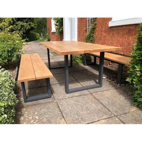 Aluminium Teak Tables Edge Table | FSC® Certified