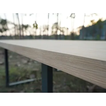 Aluminium Teak Tables Edge Table | FSC® Certified