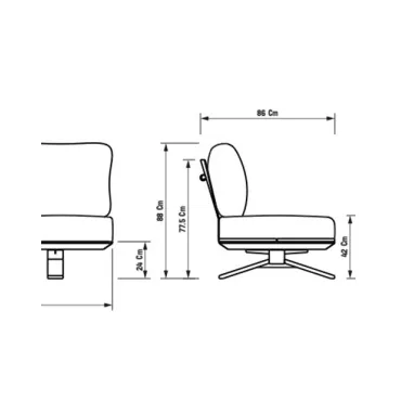 Stockholm 2 seat Sofa Set