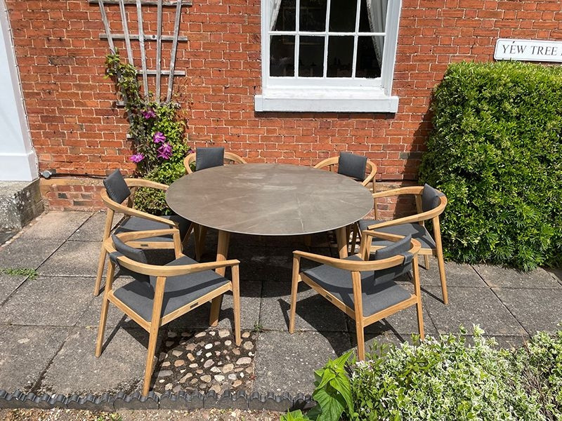Mustique 6 Chair Round Set - Certified Teak