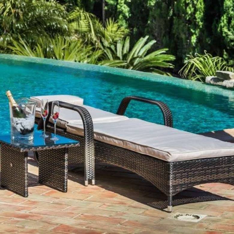 Florida Sun lounger Set outdoor rattan garden furniture