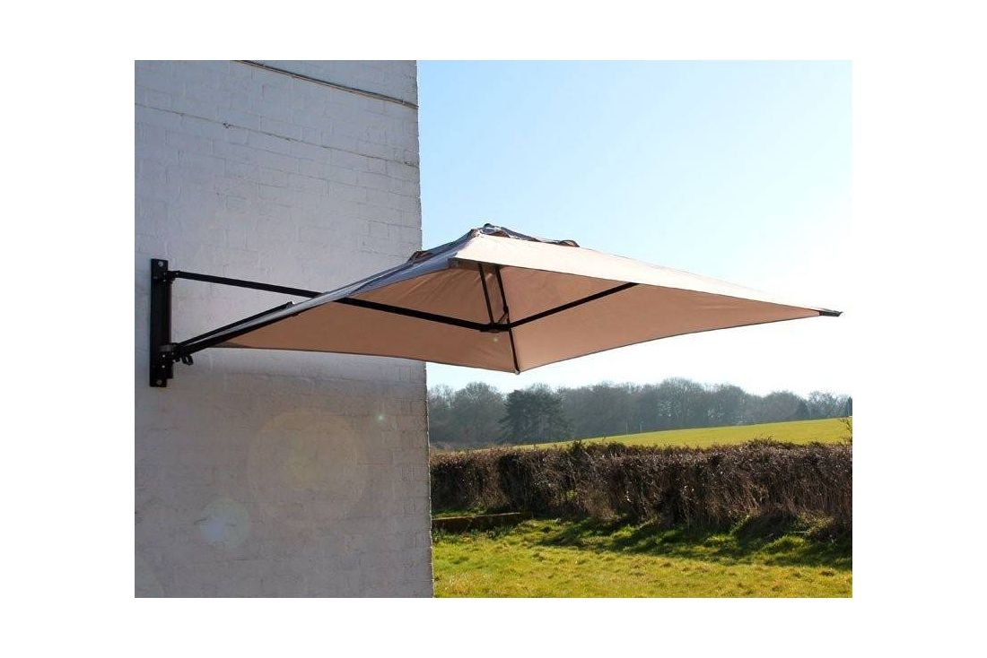 Square Wall Mounted Parasol - Beige