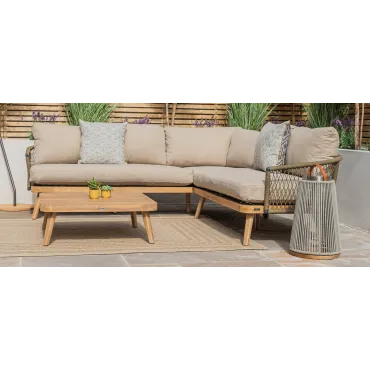 Bali Rope Weave Corner Sofa Set & Armchair