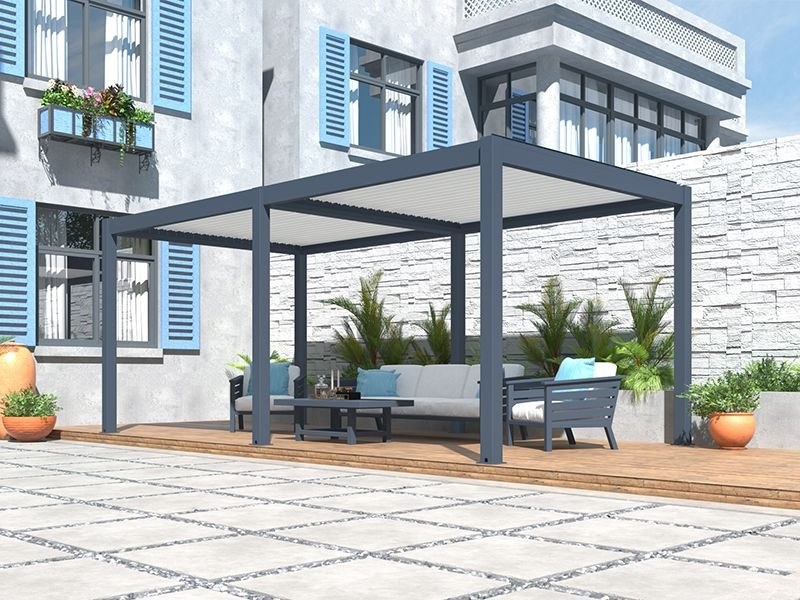 Eclipse 6 X 4m LED Motorised Pergola | Free Standing