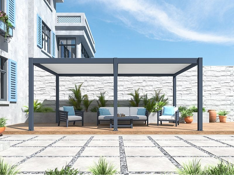 Eclipse 6 X 4m LED Motorised Pergola | Free Standing
