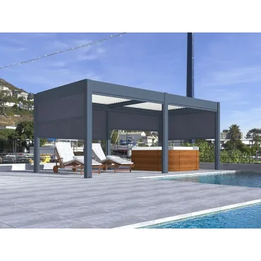 Eclipse 6 X 4m LED Motorised Pergola | Free Standing