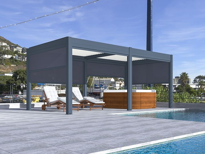 Eclipse 6 X 4m LED Motorised Pergola | Free Standing