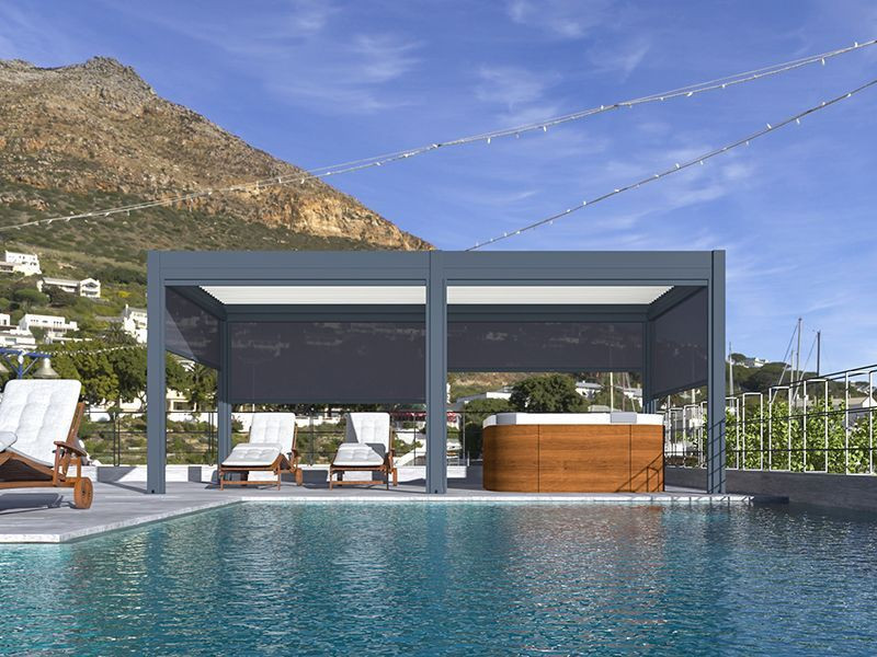 Eclipse 6 X 4m LED Motorised Pergola | Free Standing