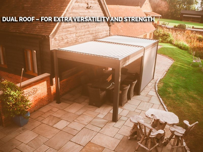 Eclipse 6 X 4m LED Motorised Pergola | Free Standing