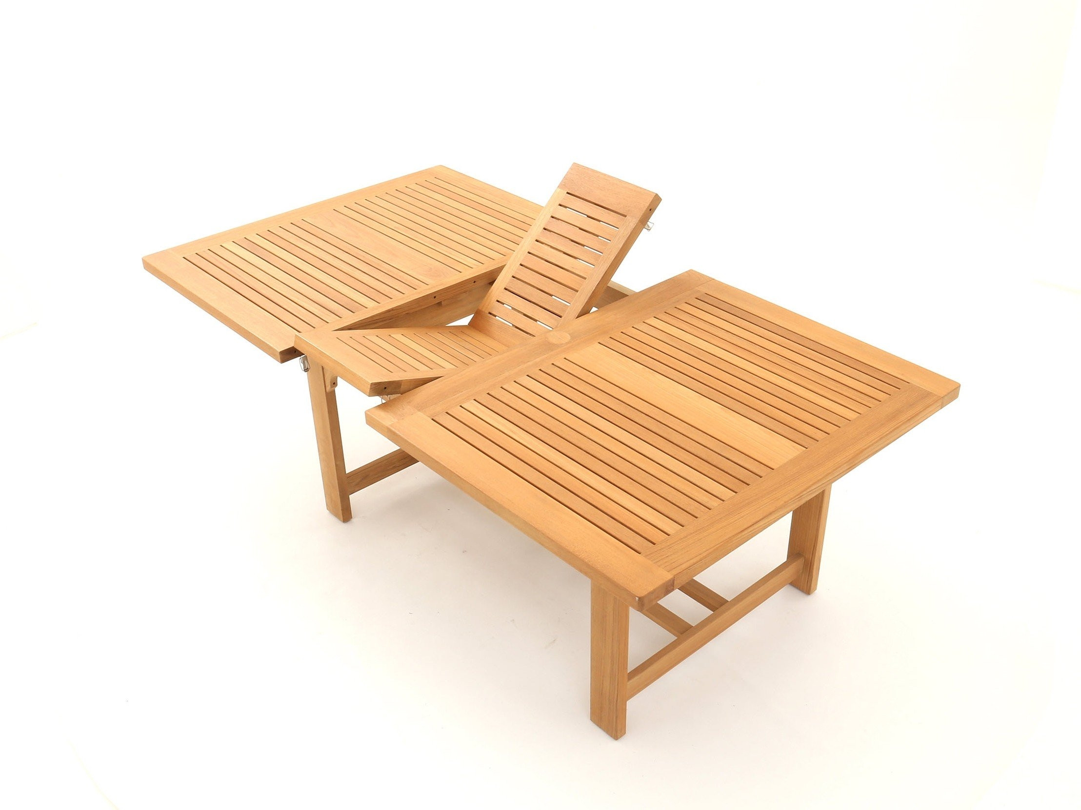 Chunky Rectangular Extending 1.8m - 2.5m Teak Certified