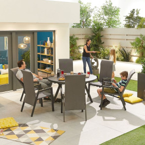 Venice 6 Seat Dining Set - 1.4m Round Table  - 15