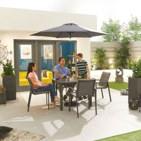 Milano 4 Seat Dining Set - 90cm Square Table  - 1