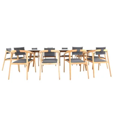 Mustique 10 Chair Dining Set - Certified Teak