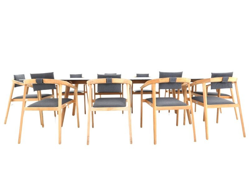 Mustique 10 Chair Dining Set - Certified Teak