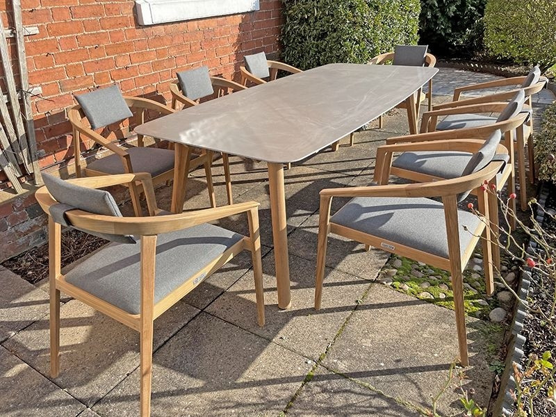 Mustique 10 Chair Dining Set - Certified Teak