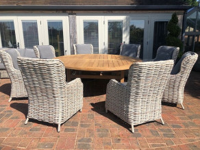 Fiji 8 Chair Dining Set | With Malvern 2.1M FSC  - 6