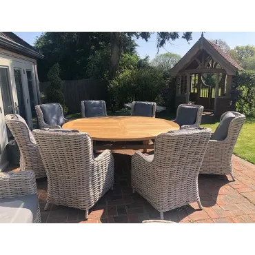 Fiji 8 Chair Dining Set | With Malvern 2.1M FSC  - 1