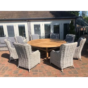 Fiji 8 Chair Dining Set - With Malvern Table 2.1M