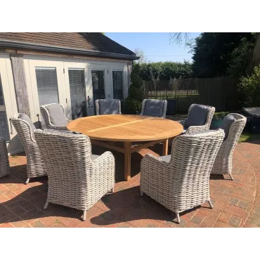 Fiji 8 Chair Dining Set - With Malvern Table 2.1M