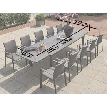 Mustique 10 Chair Extending Set | Life Range  - 1