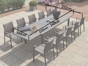 Mustique 10 Chair Extending Set | Life Range  - 1