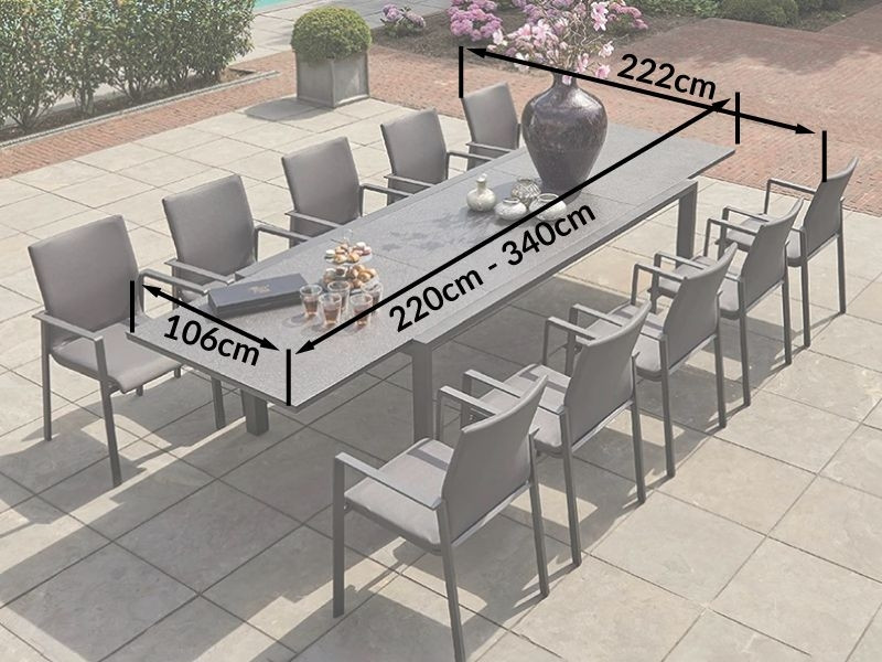 Mustique 10 Chair Extending Set