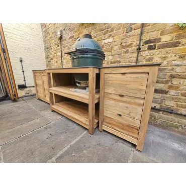 Bari Kitchen Big Green Egg Table Fixed Unit