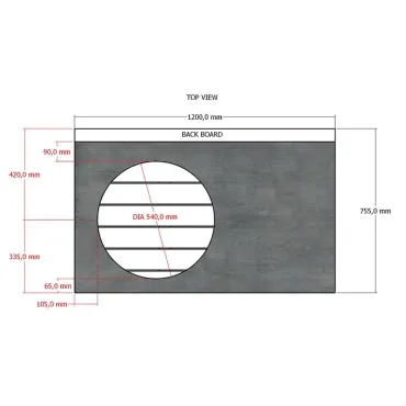 Bari Kitchen Big Green Egg Table Fixed Unit
