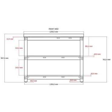 Bari Kitchen Big Green Egg Table Fixed Unit