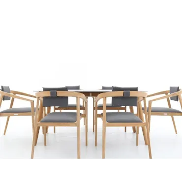 Mustique 6 Chair Dining Set - Certified Teak