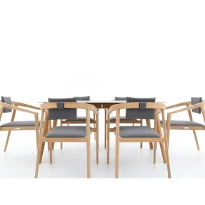 Mustique 6 Chair Dining Set - Certified Teak