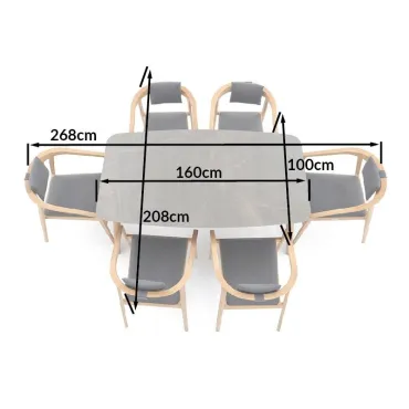 Mustique 6 Chair Dining Set - Certified Teak