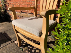 Extra large seat pad outdoor cushion - bedrock  - 1