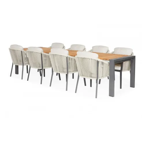 Aluminium Outdoor Dining Nappa 8 Dining Set Rialto Table