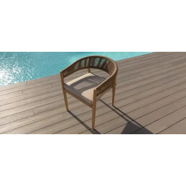 Porto Rope Weave 6 Seat Round Dining Set
