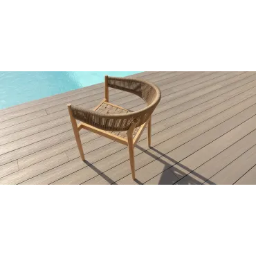 Porto Rope Weave 6 Seat Round Dining Set