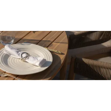 Porto Rope Weave 6 Seat Round Dining Set