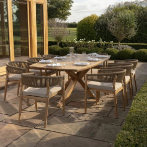 Porto Rope Weave 8 Seat Rectangular Dining Set  - 13