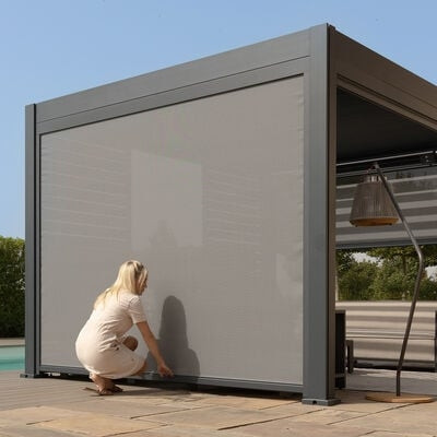 Eden Pergola Textilene Privacy Blind 4m