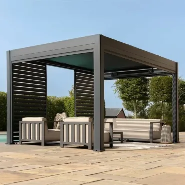 Garden Pergolas Eden Pergola 3m x 4m frame only LED & Motorised Roof
